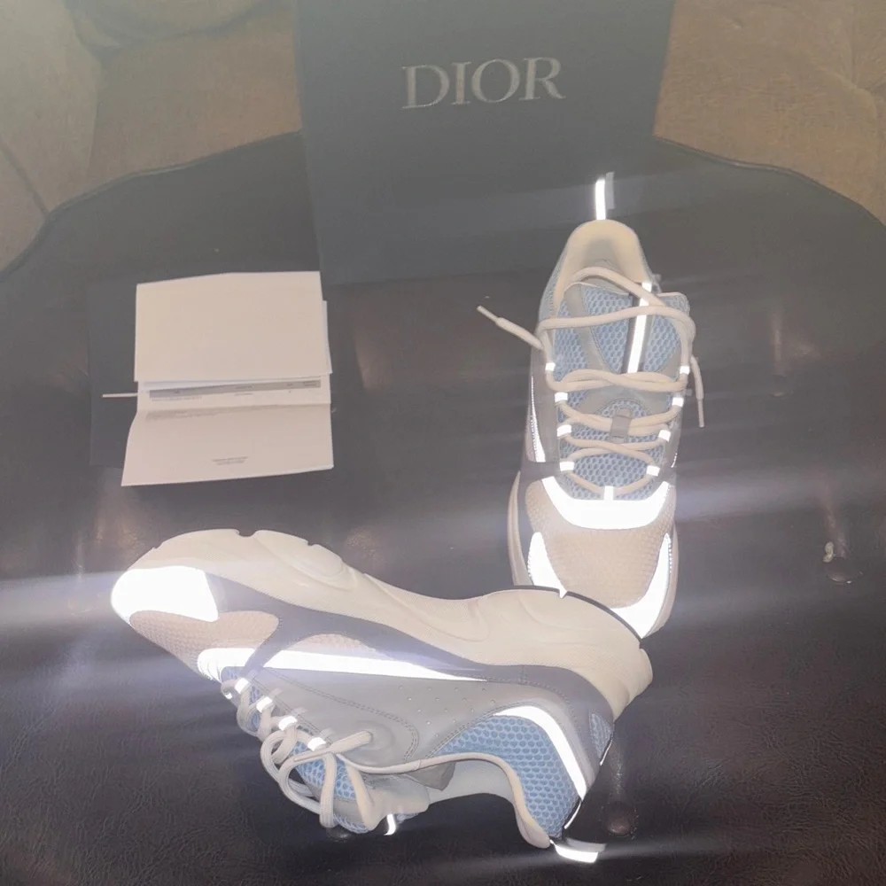 Dior Light Blue and White Sneakers Size  47 ALL OFFERS ACCEPTED US SIZE 14 - Picture 8 of 16